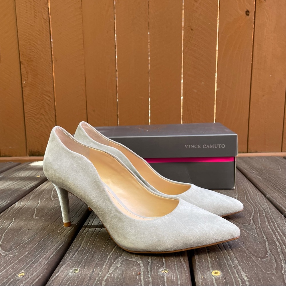 Vince Camuto - Gray Suede Heels